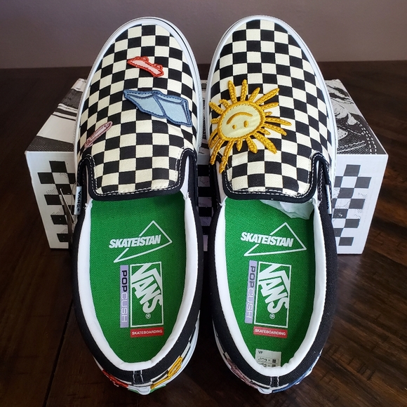 Vans Skate Slip-On Skateistan Checkerboard Men Size 12 - Picture 5 of 12